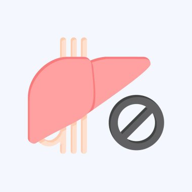 Simge Kullanma. Hepatolojist sembolüyle ilgili. Düz stil. Basit dizayn edilebilir. Basit resimleme