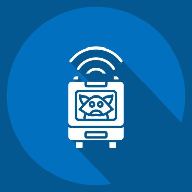 Simge Evcil Hayvan Torbası. Smart Home sembolüyle ilgili. Uzun gölge tarzı. Basit dizayn edilebilir. Basit resimleme