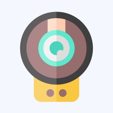 Simgesel Kablosuz İzleme. Smart Home sembolüyle ilgili. Düz stil. Basit dizayn edilebilir. Basit resimleme