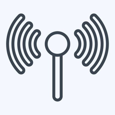 Simge Sinyal Akımı. Podcast sembolüyle ilgili. Sıra tarzı. Basit dizayn edilebilir. Basit resimleme