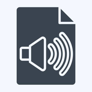 Simge Ses Dosyası. Podcast sembolüyle ilgili. Kabartma tarzı. Basit dizayn edilebilir. Basit resimleme