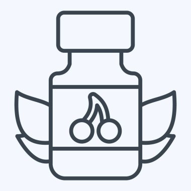 İkon Vitaminler. Vegan sembolüyle ilgili. Sıra tarzı. Basit dizayn edilebilir. Basit resimleme