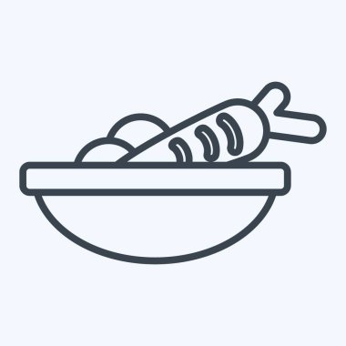 Icon Vegan. Vegan sembolüyle ilgili. Sıra tarzı. Basit dizayn edilebilir. Basit resimleme