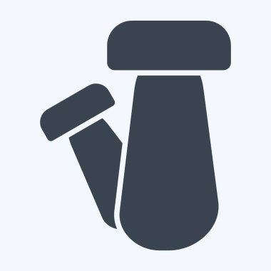 İkon mantarı. Vegan sembolüyle ilgili. Kabartma tarzı. Basit dizayn edilebilir. Basit resimleme