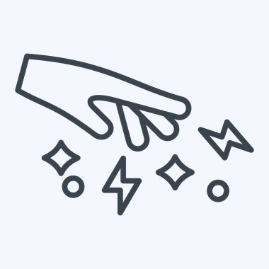 Simge büyüsü. Sihirli sembolle ilgili. Sıra tarzı. Basit dizayn edilebilir. Basit resimleme