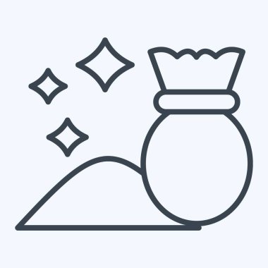 Simge Sihirli Toz. Sihirli sembolle ilgili. Sıra tarzı. Basit dizayn edilebilir. Basit resimleme