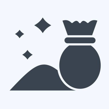 Simge Sihirli Toz. Sihirli sembolle ilgili. Kabartma tarzı. Basit dizayn edilebilir. Basit resimleme