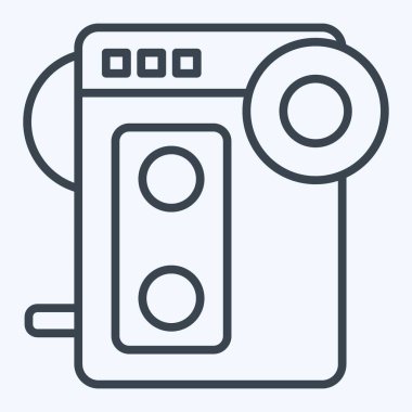 Simge Walkman. Hipster sembolüyle ilgili. Sıra tarzı. Basit dizayn edilebilir. Basit resimleme