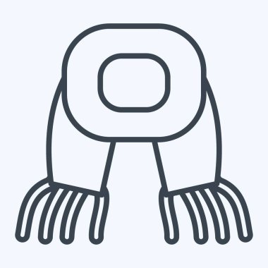 Simge eşarbı. Hipster sembolüyle ilgili. Sıra tarzı. Basit dizayn edilebilir. Basit resimleme