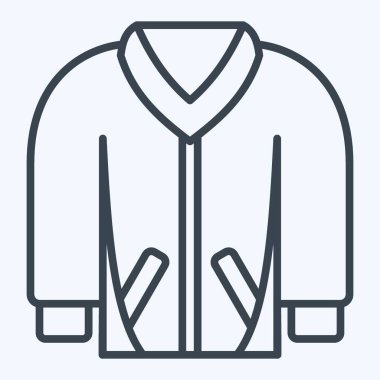 Simge Ceket. Hipster sembolüyle ilgili. Sıra tarzı. Basit dizayn edilebilir. Basit resimleme