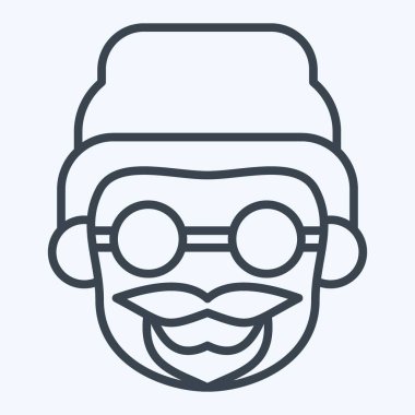 Simge Beanne. Hipster sembolüyle ilgili. Sıra tarzı. Basit dizayn edilebilir. Basit resimleme