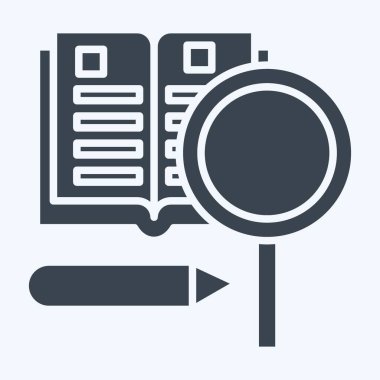 Simge Kitabı. Hipster sembolüyle ilgili. Kabartma tarzı. Basit dizayn edilebilir. Basit resimleme