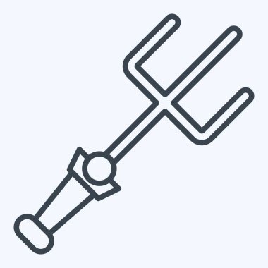 İkon mızrağı. Silah sembolüyle ilgili. Sıra tarzı. Basit dizayn edilebilir. Basit resimleme