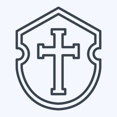 Simge Kalkanı. Ortaçağ sembolüyle ilgili. Sıra tarzı. Basit dizayn edilebilir. Basit resimleme