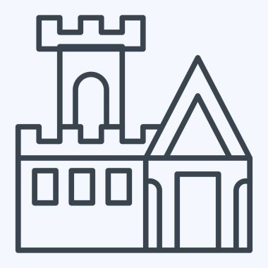 Simge Kalesi. Ortaçağ sembolüyle ilgili. Sıra tarzı. Basit dizayn edilebilir. Basit resimleme