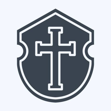 Simge Kalkanı. Ortaçağ sembolüyle ilgili. Kabartma tarzı. Basit dizayn edilebilir. Basit resimleme