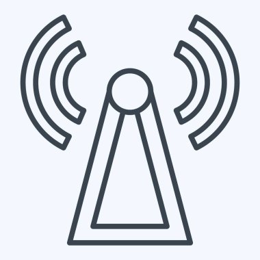 Simge Anten Kulesi. Uydu sembolüyle ilgili. Sıra tarzı. Basit dizayn edilebilir. Basit resimleme