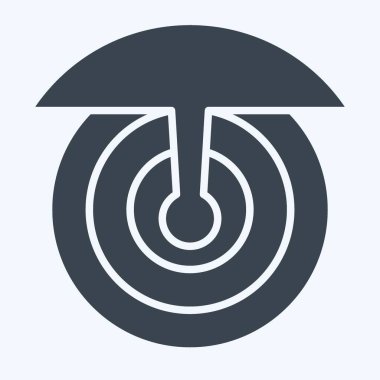 Simge Yayını. Uydu sembolüyle ilgili. Kabartma tarzı. Basit dizayn edilebilir. Basit resimleme