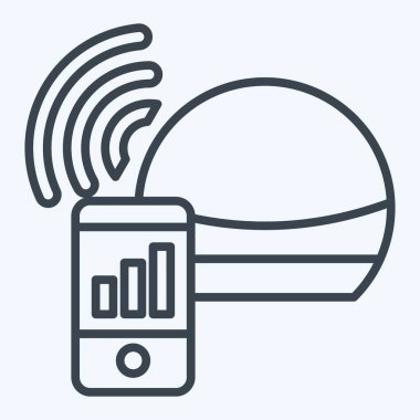 Simge Akıllı Sözcü. Smart Home sembolüyle ilgili. Sıra tarzı. Basit dizayn edilebilir. Basit resimleme