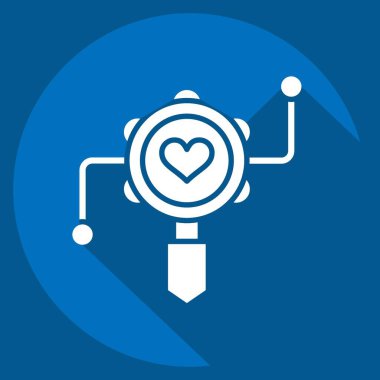 Icon Ratlle. Anaokulu sembolüyle ilgili. Uzun gölge tarzı. Basit dizayn edilebilir. Basit resimleme