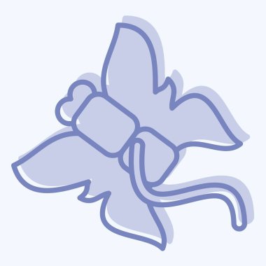 Simge Uçurtma. Anaokulu sembolüyle ilgili. İki ton stili. Basit dizayn edilebilir. Basit resimleme