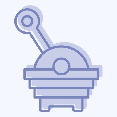 Simge Kovası. Anaokulu sembolüyle ilgili. İki ton stili. Basit dizayn edilebilir. Basit resimleme