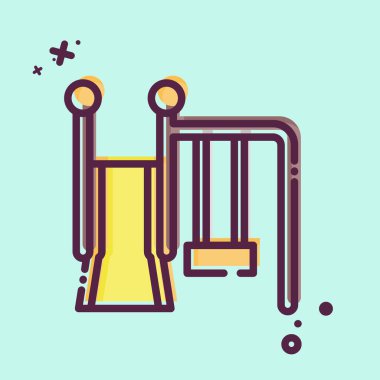 Simge Kaydırağı. Anaokulu sembolüyle ilgili. MBE tarzı. Basit dizayn edilebilir. Basit resimleme