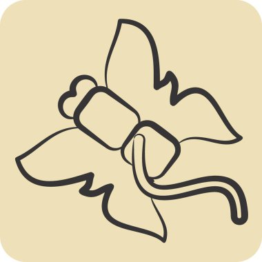 Simge Uçurtma. Anaokulu sembolüyle ilgili. El çizimi tarzı. Basit dizayn edilebilir. Basit resimleme