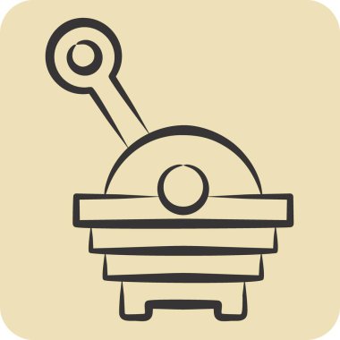 Simge Kovası. Anaokulu sembolüyle ilgili. El çizimi tarzı. Basit dizayn edilebilir. Basit resimleme