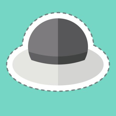 Çıkartma çizgisi şapkayı kesti. Kenya sembolüyle ilgili. Basit dizayn edilebilir. Basit resimleme