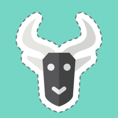 Etiket çizgisi Impala 'yı kesti. Kenya sembolüyle ilgili. Basit dizayn edilebilir. Basit resimleme