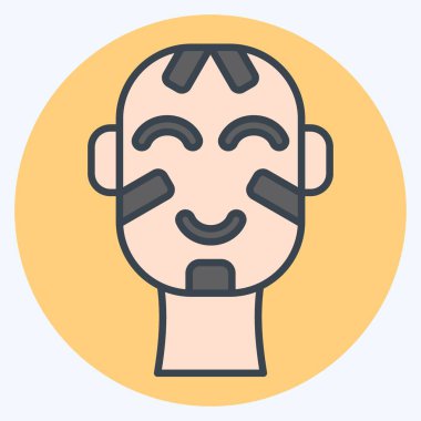 İkon Massai. Kenya sembolüyle ilgili. renk arkadaşı stili. Basit dizayn edilebilir. Basit resimleme