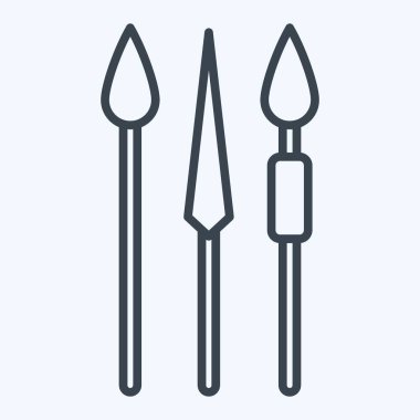 Simge Lance. Kenya sembolüyle ilgili. Sıra tarzı. Basit dizayn edilebilir. Basit resimleme