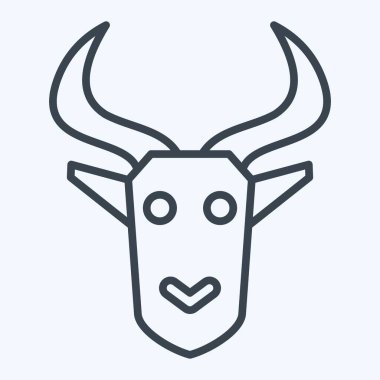 İkon Impala. Kenya sembolüyle ilgili. Sıra tarzı. Basit dizayn edilebilir. Basit resimleme