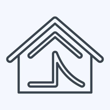 İkon Kamp Çadırı. Kenya sembolüyle ilgili. Sıra tarzı. Basit dizayn edilebilir. Basit resimleme