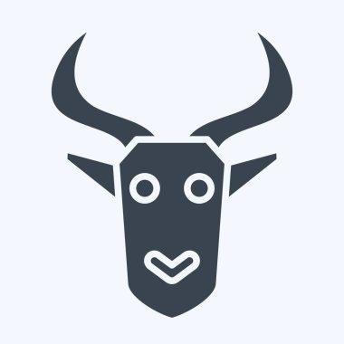 İkon Impala. Kenya sembolüyle ilgili. Kabartma tarzı. Basit dizayn edilebilir. Basit resimleme