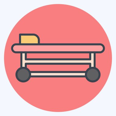 İkon Operasyon Odası. Tıbbi sembolle ilgili. renk arkadaşı stili. Basit dizayn edilebilir. Basit resimleme