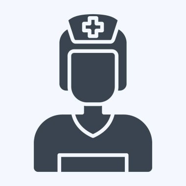 İkon Doktor. Tıbbi sembolle ilgili. Kabartma tarzı. Basit dizayn edilebilir. Basit resimleme