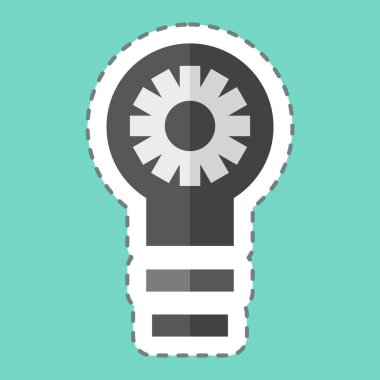 Çıkartma çizgisi tasarım trendini kesti. Yaratıcı Kavram sembolüyle ilgili. Basit dizayn edilebilir. Basit resimleme