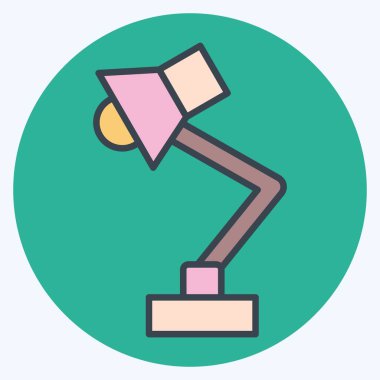 Simge revizyonu. Yaratıcı Kavram sembolüyle ilgili. renk arkadaşı stili. Basit dizayn edilebilir. Basit resimleme