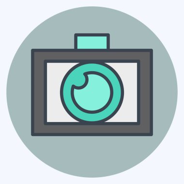 Simge Fotoğraf Düzenleyici. Yaratıcı Kavram sembolüyle ilgili. renk arkadaşı stili. Basit dizayn edilebilir. Basit resimleme