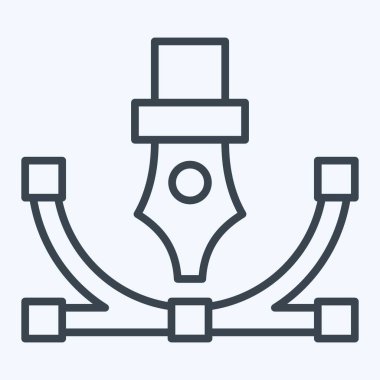 Simge Vektörü İllüstrasyonu. Yaratıcı Kavram sembolüyle ilgili. Sıra tarzı. Basit dizayn edilebilir. Basit resimleme