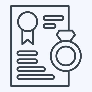 Simge Sertifikası. Mücevher sembolüyle ilgili. Sıra tarzı. Basit dizayn edilebilir. Basit resimleme