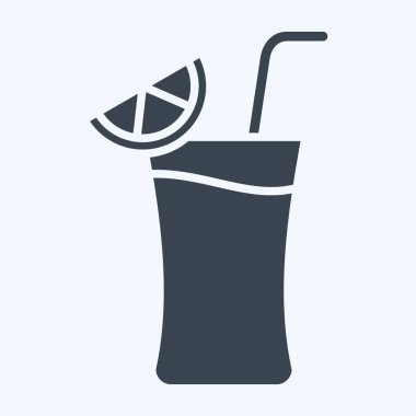 Icon Tequla shot 'ı. Kokteyllerle ilgili, içki sembolü. Kabartma tarzı. Basit dizayn edilebilir. Basit resimleme