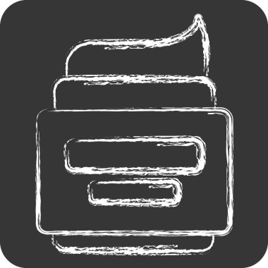 Simgesel Spa Kremi. Moda sembolüyle ilgili. Tebeşir stili. Basit dizayn edilebilir. Basit resimleme