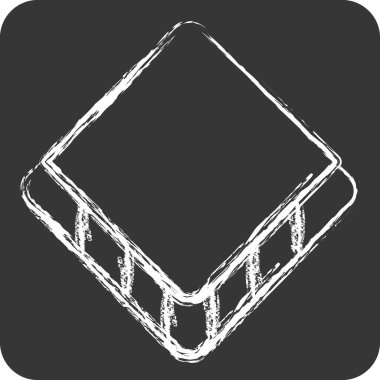 Simge mendili. Moda sembolüyle ilgili. Tebeşir stili. Basit dizayn edilebilir. Basit resimleme