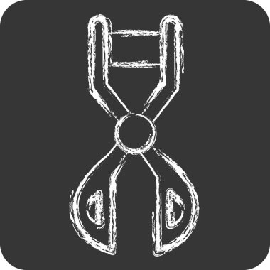 Icon Kirpik Curter. Moda sembolüyle ilgili. Tebeşir stili. Basit dizayn edilebilir. Basit resimleme