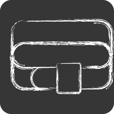 Simge kuşağı. Moda sembolüyle ilgili. Tebeşir stili. Basit dizayn edilebilir. Basit resimleme