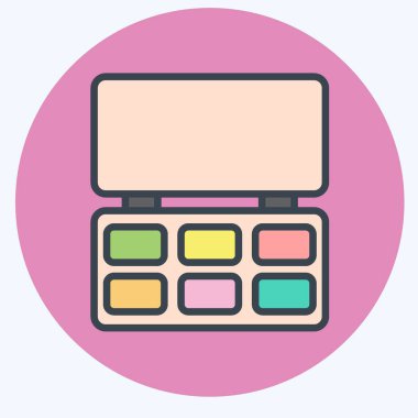 Simge Makyaj Çantası. Moda sembolüyle ilgili. renk arkadaşı stili. Basit dizayn edilebilir. Basit resimleme