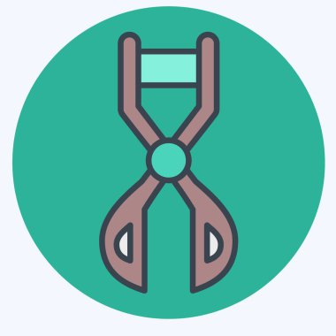 Icon Kirpik Curter. Moda sembolüyle ilgili. renk arkadaşı stili. Basit dizayn edilebilir. Basit resimleme